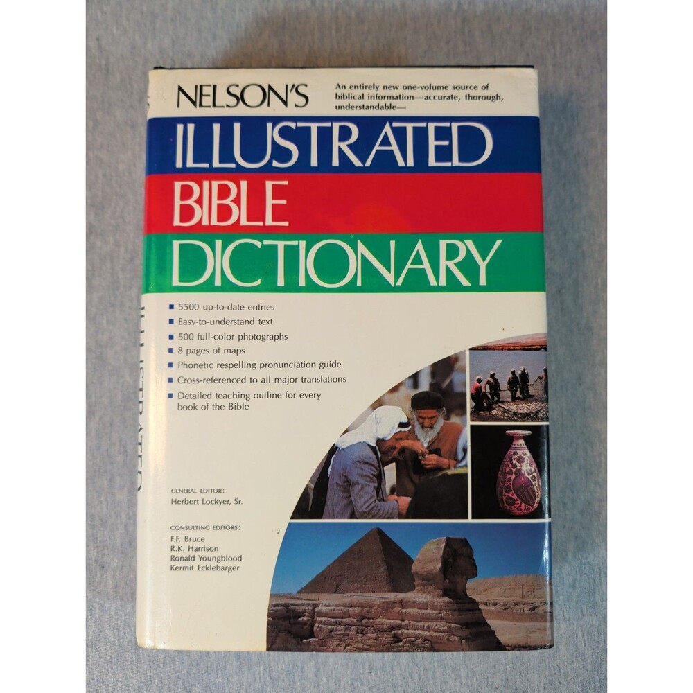Nelson's Illustrated Bible Dictionary Vintage 1986 Hardcover And Jacket